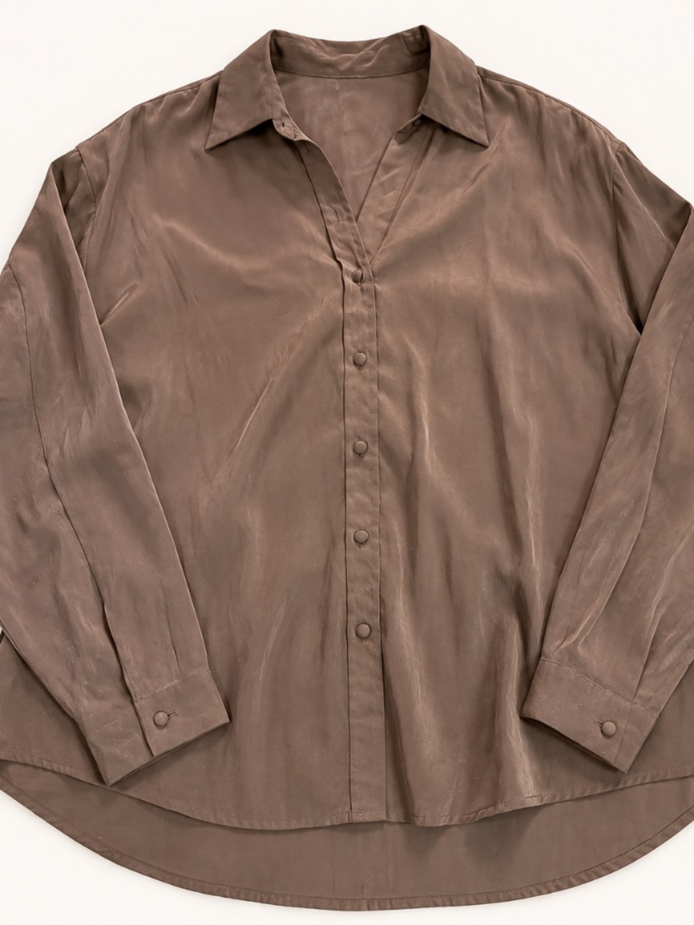 Zara Women’s Satin Button-Down Shirt – Size Medium